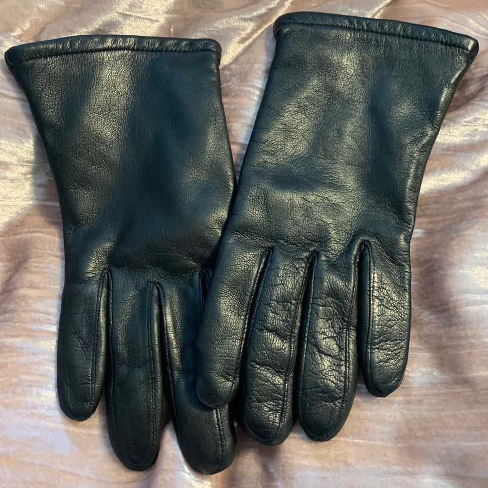 Genuine Leather Black Gloves